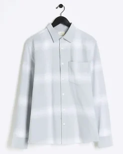 River Island regular fit plaid check shirt< Shirts