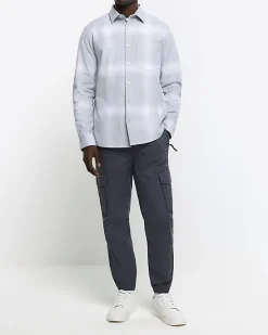 River Island regular fit plaid check shirt< Shirts