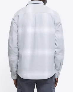 River Island regular fit plaid check shirt< Shirts