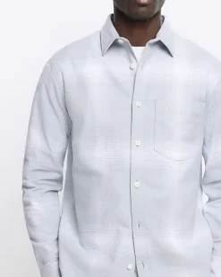 River Island regular fit plaid check shirt< Shirts