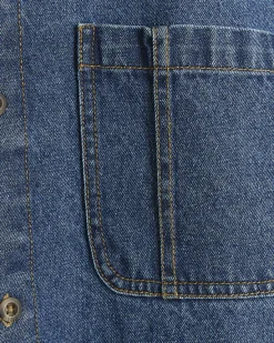 River Island regular fit utility denim shirt< Shirts