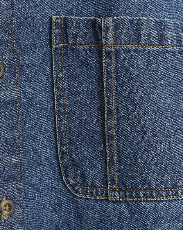 River Island regular fit utility denim shirt< Shirts