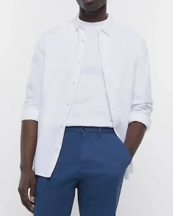 River Island slim fit casual chino trousers< Trousers