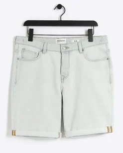River Island slim fit turned hem denim shorts< Shorts