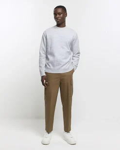 River Island slim fit wool blend crew jumper< Jumpers & Cardigans