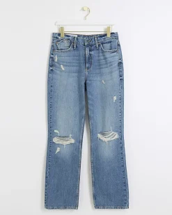 River Island stove pipe straight ripped jeans< Jeans
