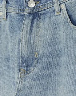 River Island straight fit raw hem denim shorts< Shorts