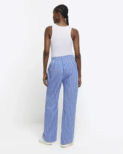 River Island stripe poplin pull on trousers< Trousers
