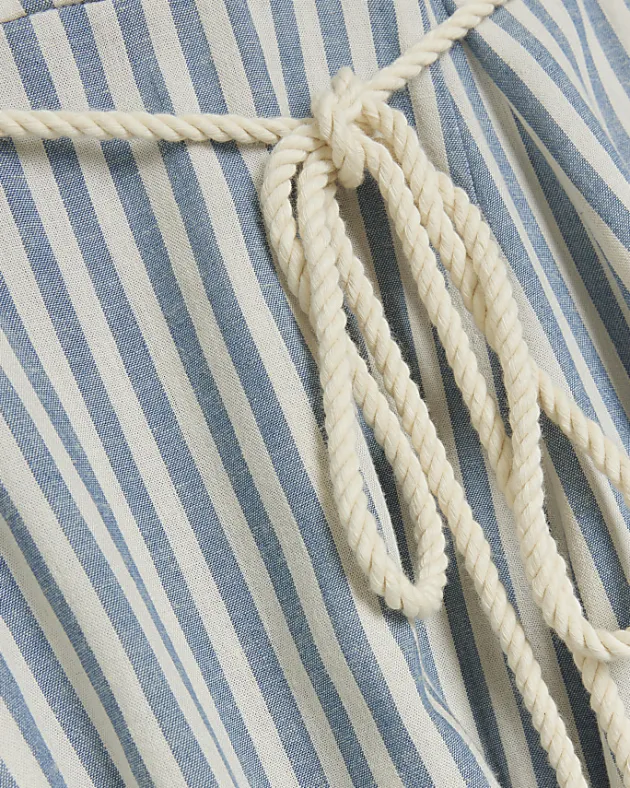 River Island stripe tie waist mini shirt dress< Dresses