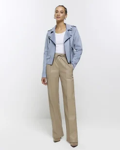 River Island suedette crop biker jacket< Coats & Jackets