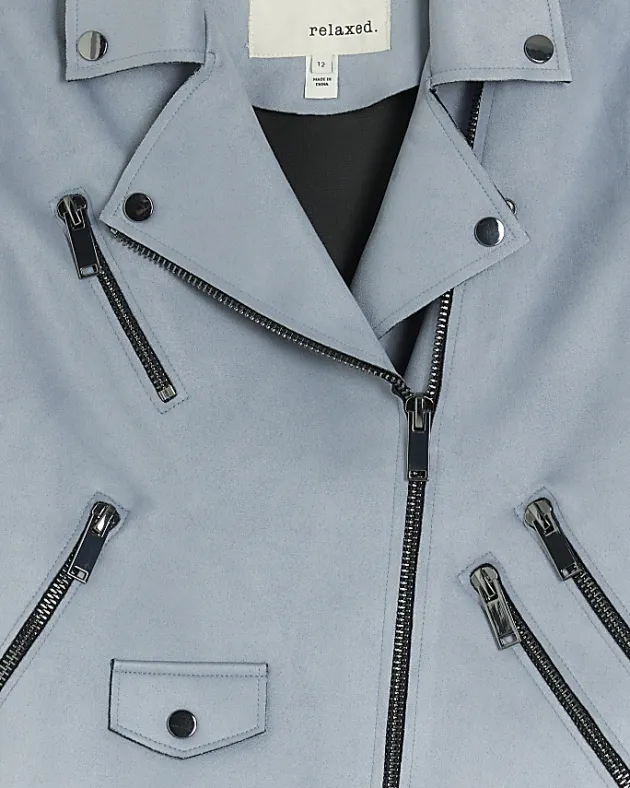 River Island suedette crop biker jacket< Coats & Jackets