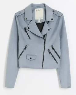 River Island suedette crop biker jacket< Coats & Jackets
