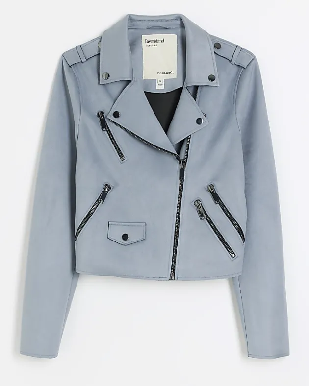 River Island suedette crop biker jacket< Coats & Jackets