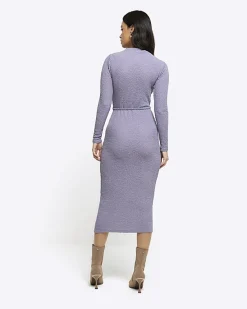 River Island textured belted bodycon midi dress< Dresses