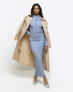 River Island textured ruched long sleeve top< Co-ord Sets