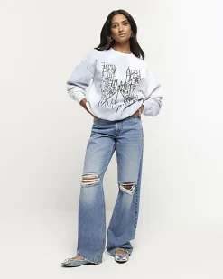 River Island tie dye graphic sweatshirt< Loungewear