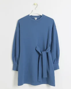 River Island tie side sweatshirt mini dress< Dresses