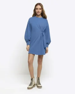 River Island tie side sweatshirt mini dress< Dresses