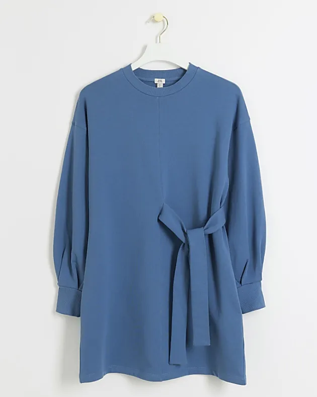 River Island tie side sweatshirt mini dress< Dresses