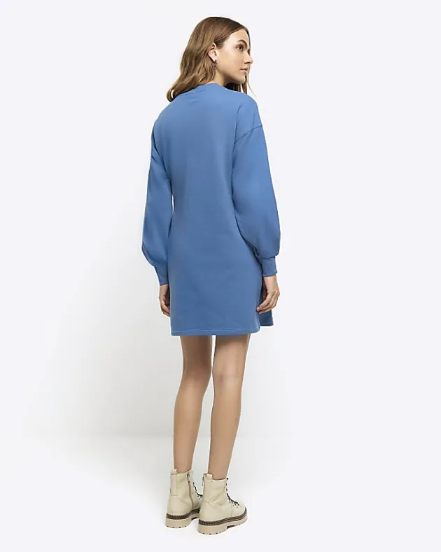 River Island tie side sweatshirt mini dress< Dresses