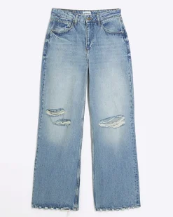 River Island wide leg ripped jeans< Jeans