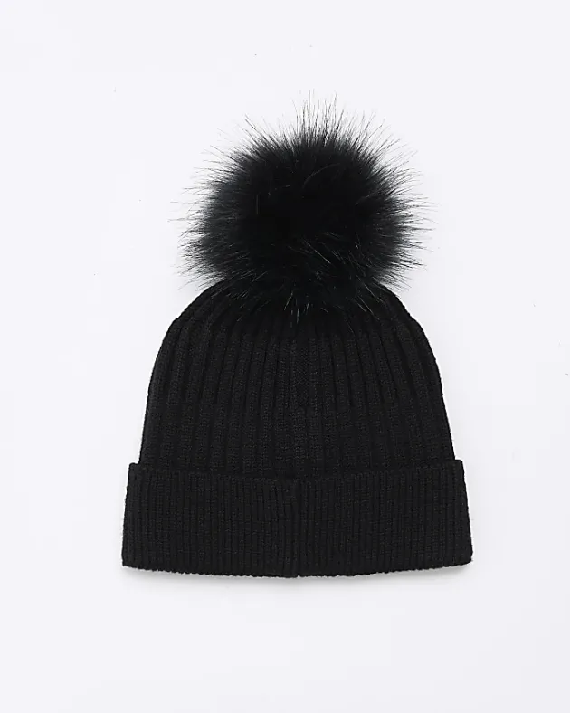 River Island Boys Pom Pom Beanie Hat< Accessories