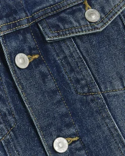 River Island Boys hooded denim trucker jacket< Coats & Jackets