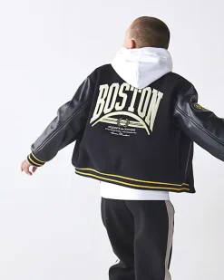 River Island Boys embroidered varsity bomber jacket< Coats & Jackets