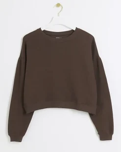 River Island crop plain sweatshirt< Loungewear