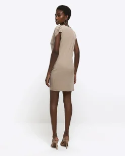 River Island drape wrap bodycon mini dress< Dresses