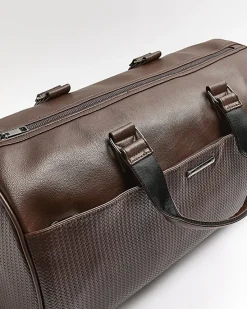 River Island faux leather Weave Holdall< Bags