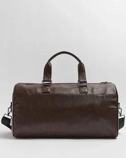 River Island faux leather Weave Holdall< Bags
