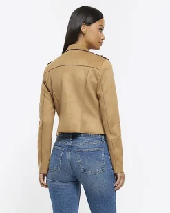 River Island faux suede Biker Jacket< Coats & Jackets