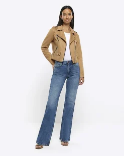 River Island faux suede Biker Jacket< Coats & Jackets