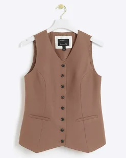 River Island high V-neck waistcoat< Suits & Tailoring