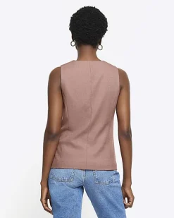 River Island high V-neck waistcoat< Suits & Tailoring