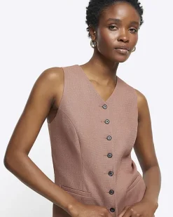 River Island high V-neck waistcoat< Suits & Tailoring