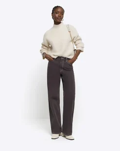 River Island high waisted relaxed straight fit jeans< Jeans