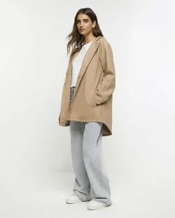 River Island Hooded Rain Coat< Coats & Jackets
