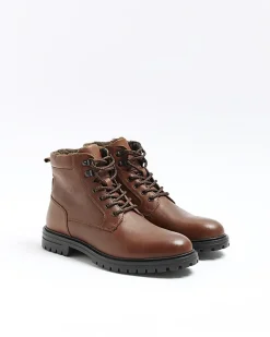 River Island leather padded collar boots< Essentials