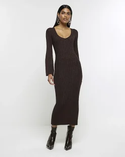 River Island long sleeve jumper midi dress< Dresses