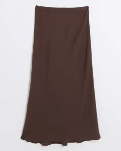 River Island maxi bias skirt with linen< Skirts
