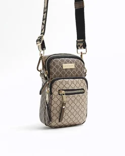 River Island monogram phone holder bag< Bags, Purses & Luggage