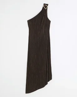 River Island plisse asymmetric bodycon midi dress< Dresses