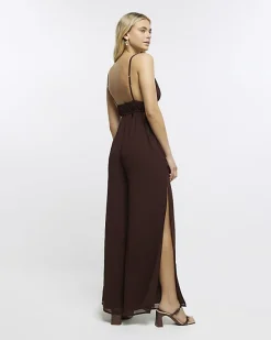 River Island Plunge Cut Out Jumpsuit< Jumpsuits & Playsuits