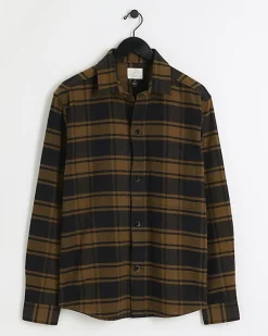 River Island regular fit check long sleeve shirt< Shirts