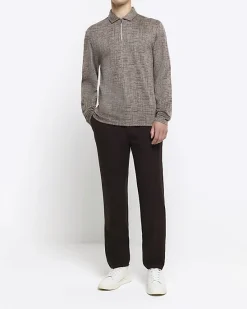 River Island regular fit cross hatch jacquard polo< Polo Shirts