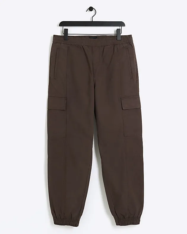 River Island regular fit seam cargo trousers< Trousers