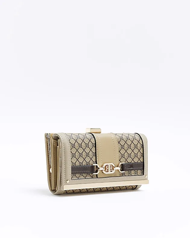 River Island RI monogram clip top purse< Bags, Purses & Luggage