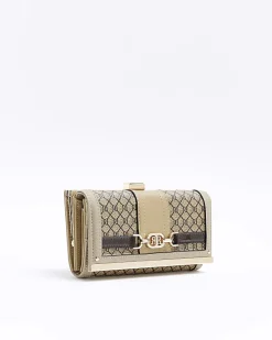 River Island RI monogram clip top purse< Bags, Purses & Luggage